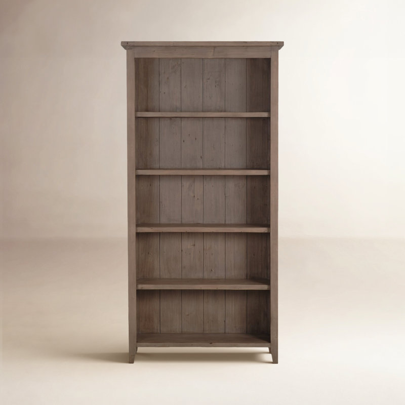 Gainford 77"H x 39"W 5-Tier Solid Wood Bookcase