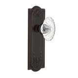 Meadows Plate with Oval Fluted Crystal Door Knob