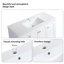 Ensemble de meuble-lavabo blanc 48 po avec lavabo en céramique, armoire de rangement abondante, 4 portes à fermeture douce et 2 tiroirs-888998827