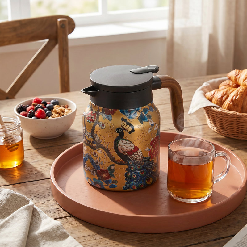 Vintage Thermal Carafe Teapot with Built-in Infuser