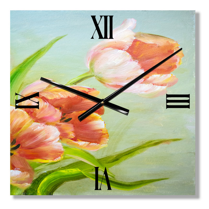 Horloge murale tulipes, Moyen