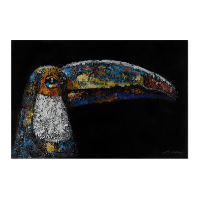 Hand -painted ornamental Toucan acrylic painting