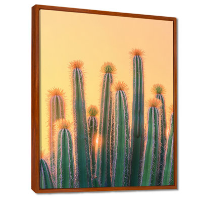 Markeitha Pastel Cacti At Sunrise I - Cactus Wall Art Decor