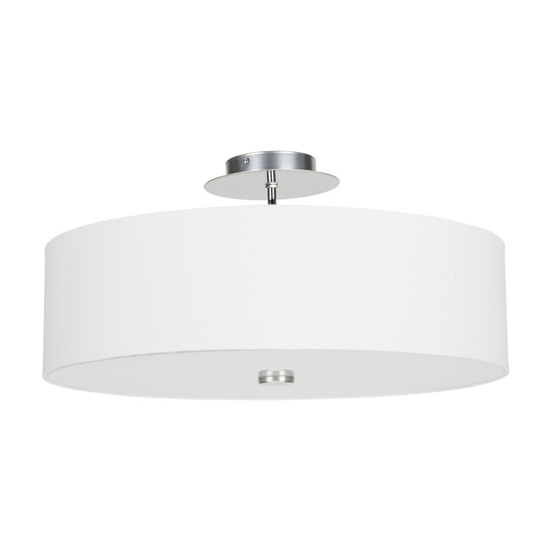 Erdmute 3-Lights 50 cm Semi Flush Mount, White