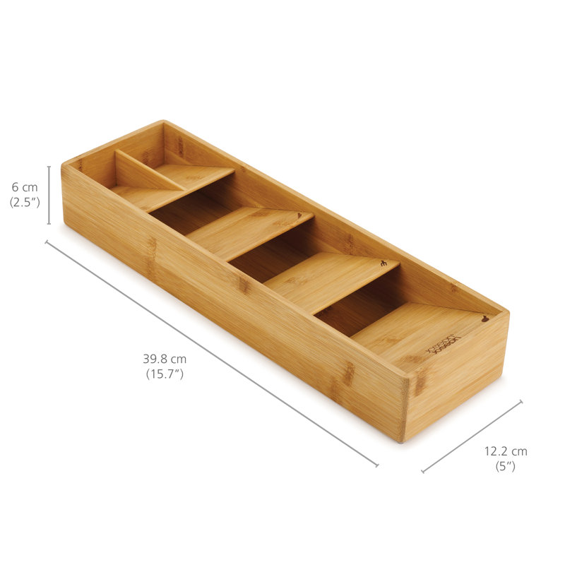 Joseph Joseph DrawerStore Compact Bamboo Silverware Organizer