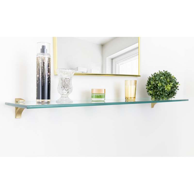Electra Floating Shelf, Brass, 2.86" H x 36" W x 6.5" D