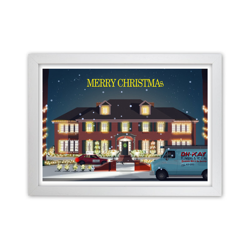 Home Alone by Richard O'Neill - Print, White Framed, 46cm H x 63cm W x 3cm D