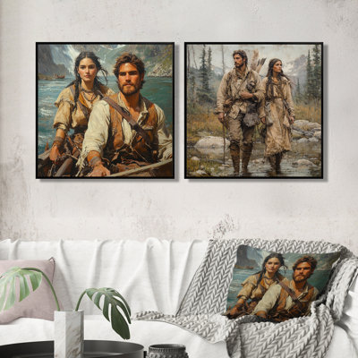 «Lewis and Clark Expedition In 1804 I» - Art mural américain - décoration murale moderne 2 pièces