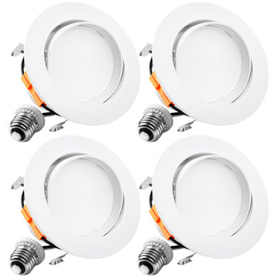 4" Dimmable Gimbal LED Recessed Downlight, UL Listed Ceiling Light, 65W Equivalent, 5000K Daylight