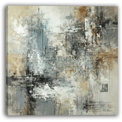 Abstract Industrial Layers Canvas Print Wall Art