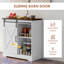 Buffet Farmhouse, buffet 33 "avec porte de grange coulissante et tablette réglable, armoire de cuisine-882026085