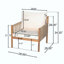 Méridienne d'extérieur moderne avec structure en bois massif et coussins confortables en polyester, pour la terrasse, le jardin ou le balcon-16603318