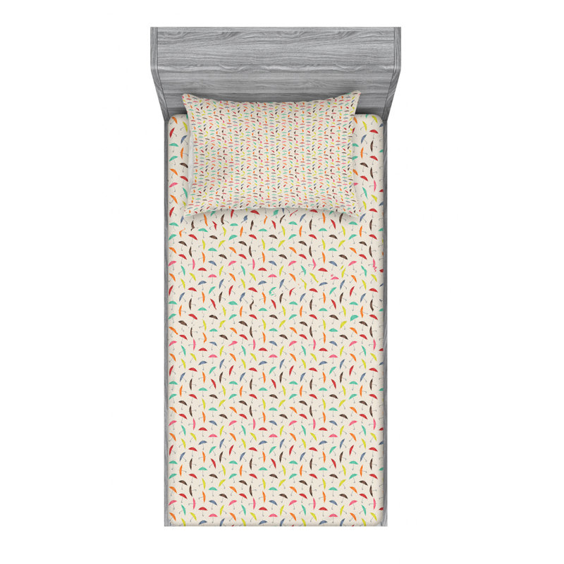 Microfiber Sheet Set, Twin Sheet Set with Fitted Sheet