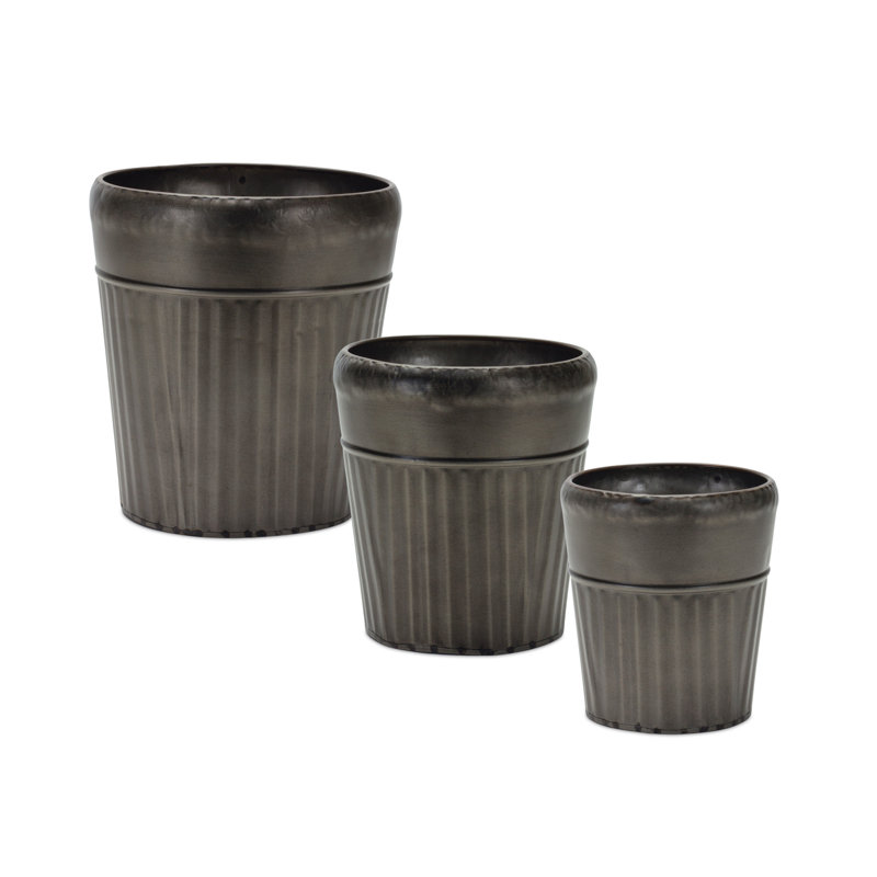 Libna 3-Piece Metal Pot Planter Set