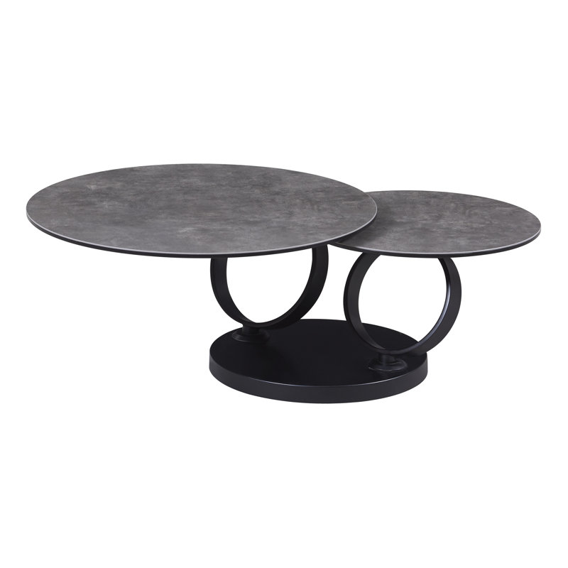Table basse à piédestal extensible