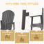 Ensemble de 2 chaises de salle à manger d'extérieur résistantes aux intempéries en bois d'acacia Adirondack-686111165