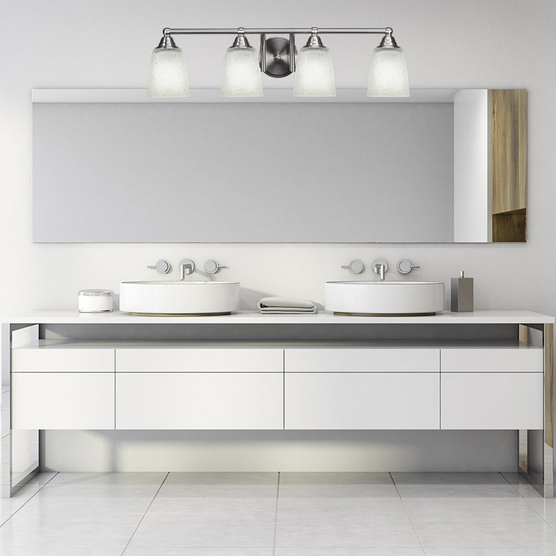 Michell 4-Light Bath Bar, Brushed Nickel