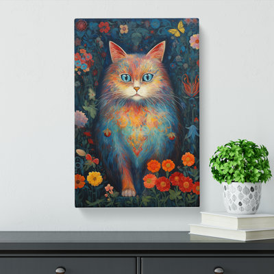 Persian Cat Expressionism - Wrapped Canvas