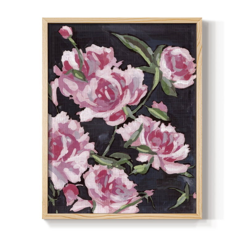 Meer Rosa I, reproduction encadrée - bois massif, Naturel, H 21 po x l 17 po