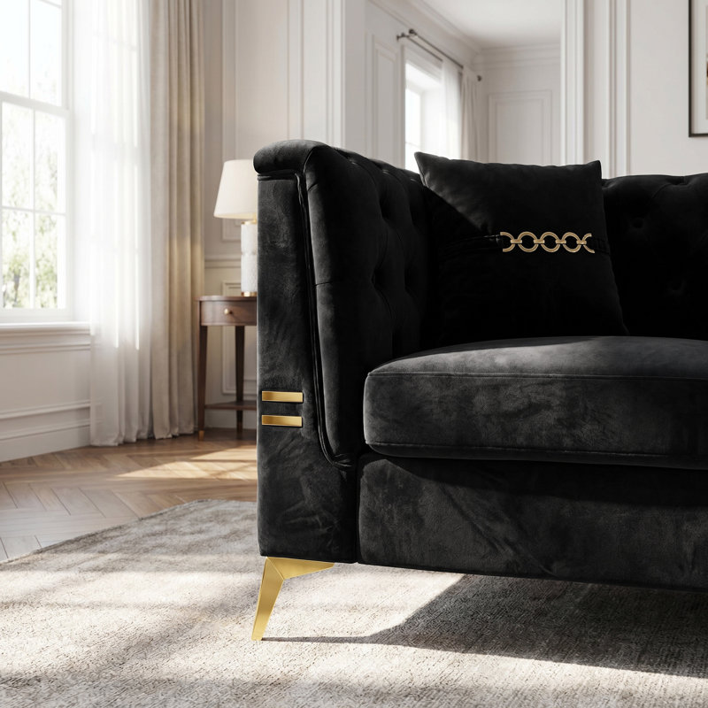 Canapé 82,6 po Chesterfield, Black