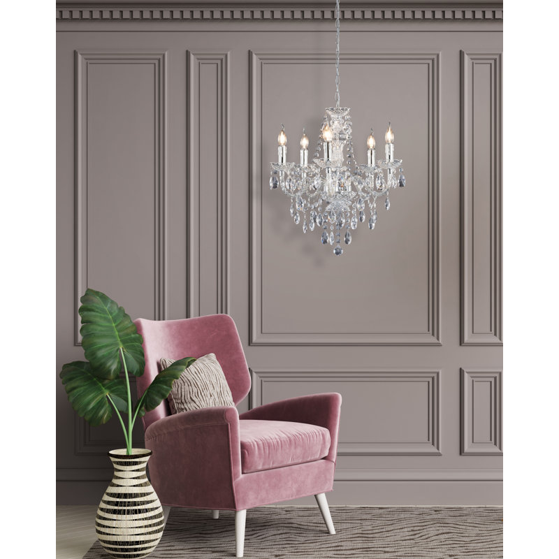 5 - Light Chandelier, Transparent and clear