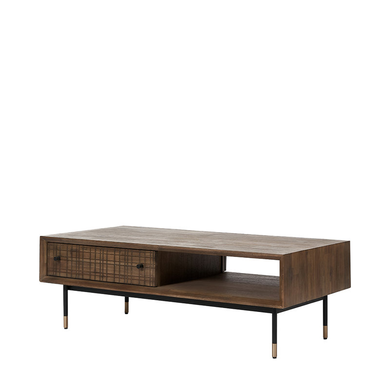 Leeann Four Leg Coffee Table with Storage