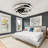 24" Flush Mount Ceiling Fan with Adjustable Dimmable LED Light Kit Remote -735677108