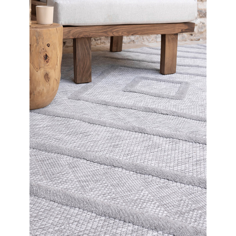 Saorla Rectangle Geometric Indoor / Outdoor Area Rug, Rectangle 80 x 150cm
