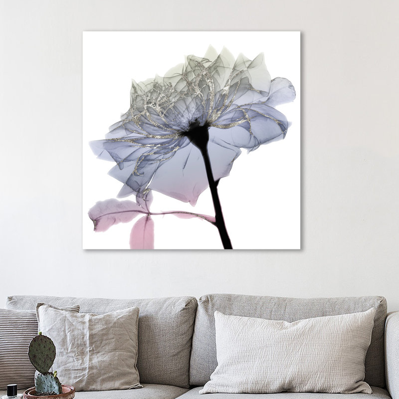 Silver Splash 3 - Wrapped Canvas Print, 30 cm H x 30 cm W