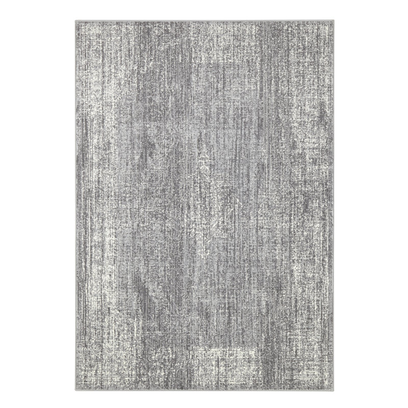Celebration Elysium Flatweave Grey Rug, Rectangle 80 x 150 cm