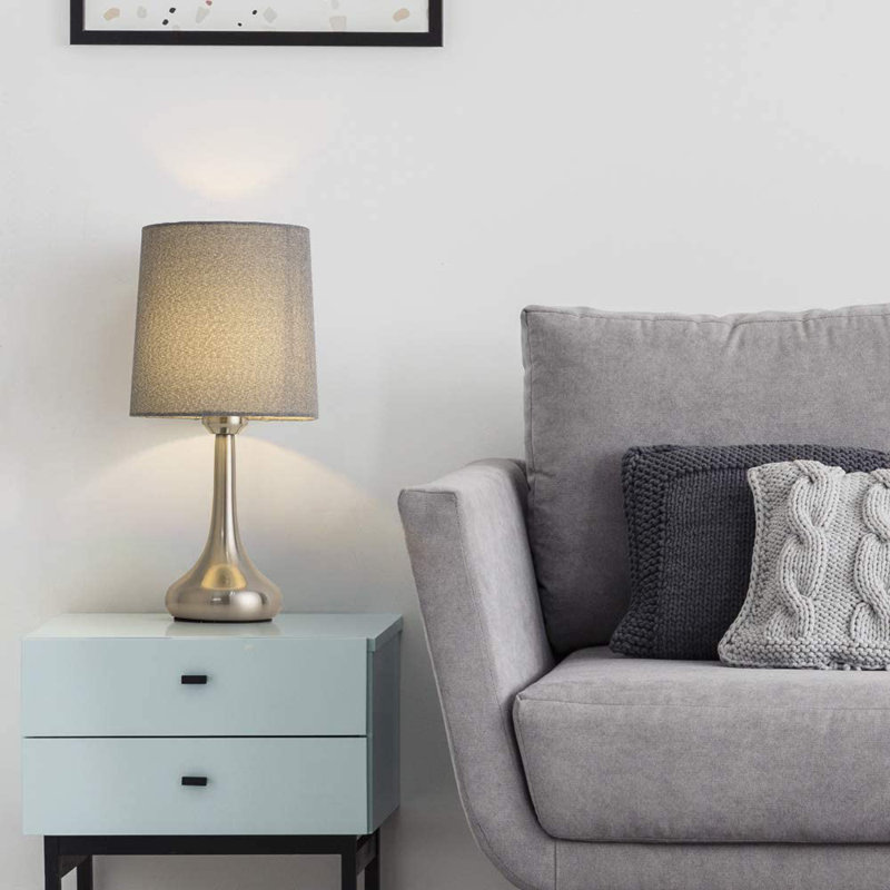 Argonne Metal Table Lamp, Gray