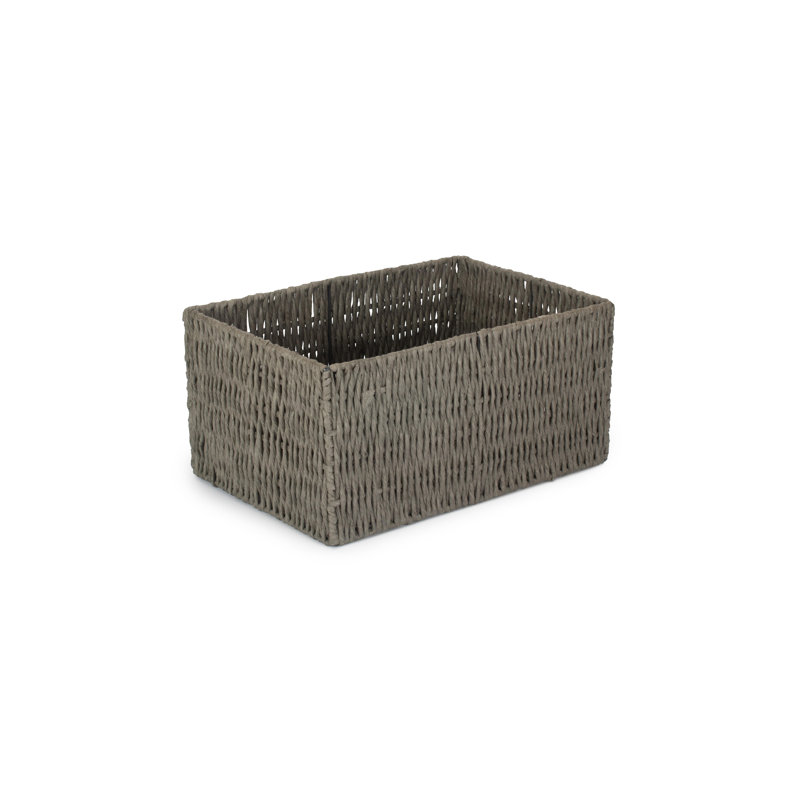 Wicker Paper Rope Storage Basket, 22cm H x 42cm W x 30cm D