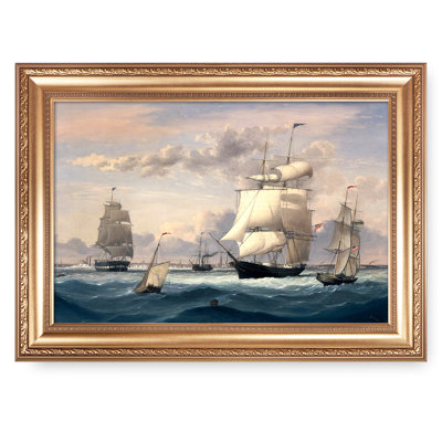 New York Harbor 1852 by Fitz Henry Lane Painting Reproductions World Classic Reproductions For HomeDecor