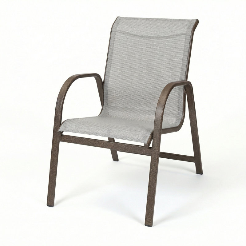Chaise avec accoudoirs, Harnais gris tourterelle / Greco
