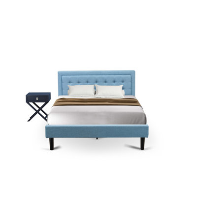 Cortnee Upholstered Platform 2 Piece Bedroom Set by Ebern Designs
