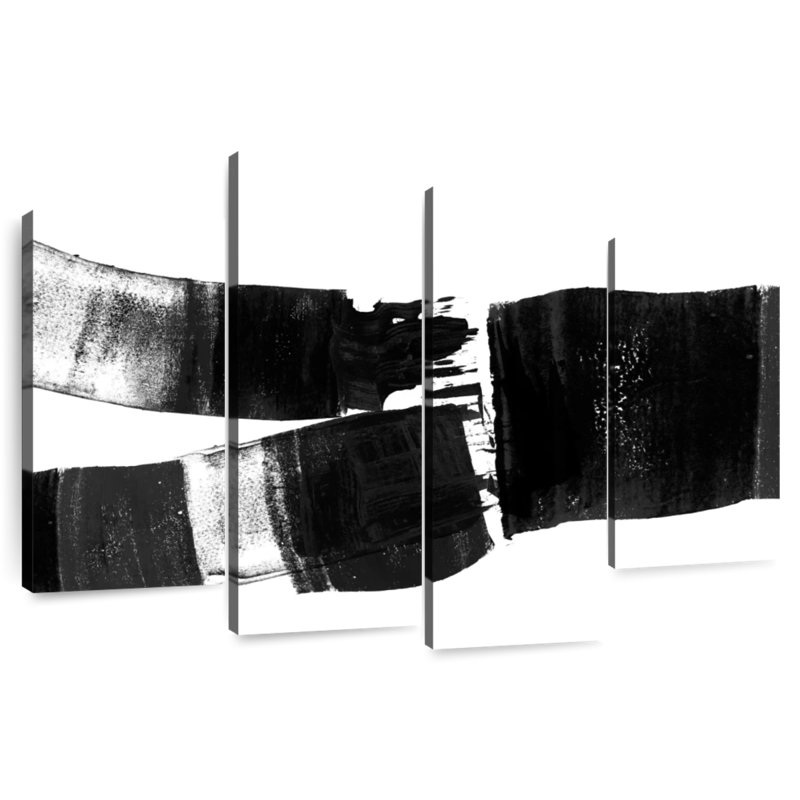 Avery brossé abstrait, H 27 po x l 43 po