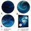 «Blue Swirl Wave Spiral I - Abstract Spirals», impressions sur métal-99555666