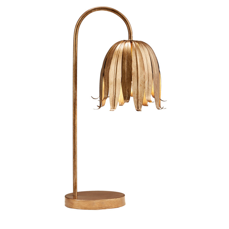 Lampe de table en acier 23,63 "Kialani, Brun