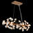 Corbel 6-Light  Dimmable Modern Chandelier with Ceramic Flower Art Linear, for Dining Room
