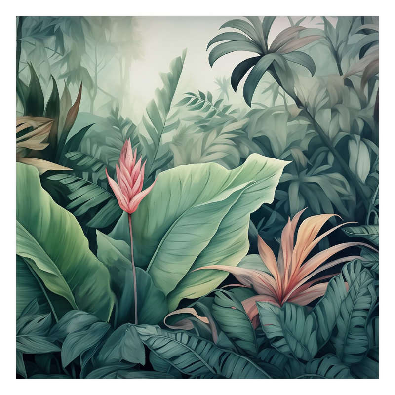 Bordure florale pelez et collez, L 120 po x l 120 po