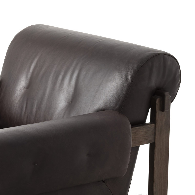 Cora Armchair, Conroe Cigar Genuine Leather
