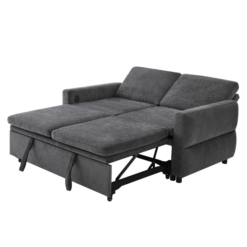 Canapé-lit convertible, causeuse en chenille 62,75 pouces Modern Home