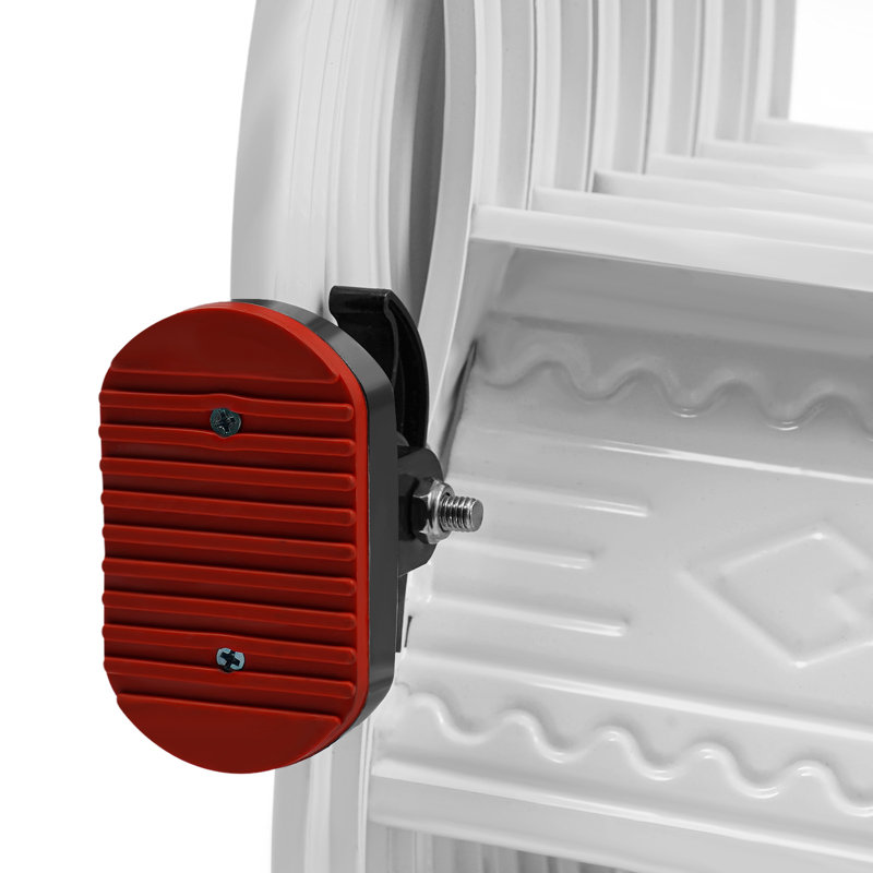 6 Steps Wall Mounted Retractable Ladder, White