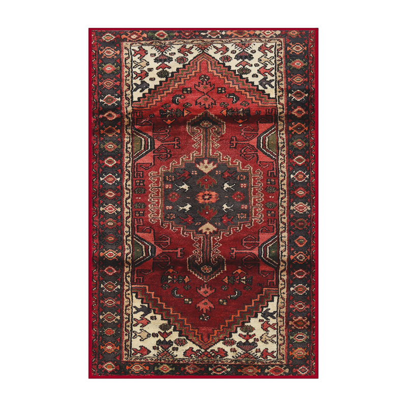 Tapis jaune clair/marron/noir, Rectangle 2 pi x 3 pi