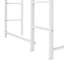 Lit mezzanine simple en métal avec 2 tablettes et un bureau, blanc-1823778450