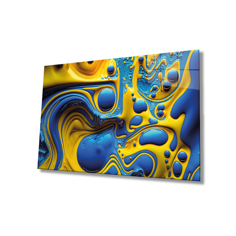 Superbe peinture décorative en verre trempé de 23,6 po x 35,4 po | 100% verre trempé, épaisseur: 0,16 pouce | Parfait pour la décoration intérieure, l'esthétique moderne et l'art mural élégant