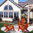 Ergonomically designed resin folding Adirondack chair-328065397