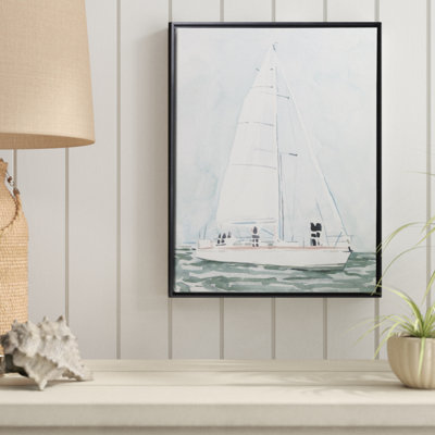 « mou voilier iii », peinture sur toile