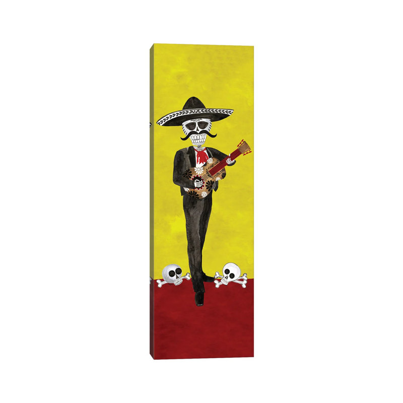 Day of the Dead Vertical II 1 Piece Panoramic Painting on Canvas, 30.48 cm H x 91.44 cm W x 1.91 cm D, Wrapped Canvas
