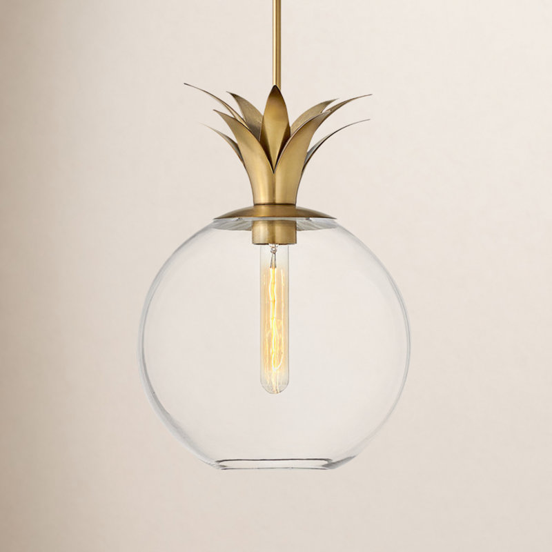 Luminaire suspendu sphère 1 lumière Gazala, Laiton héritage